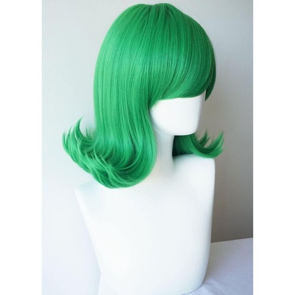 ? Coscostume Short Wavy Wig Women Green Costume Synthetic 14inches Tatsumaki main image 5